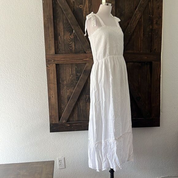 ZESICA Boho Spaghetti Strap Square Neck Solid Color Ruffle A Line Beach - Picture 4 of 11